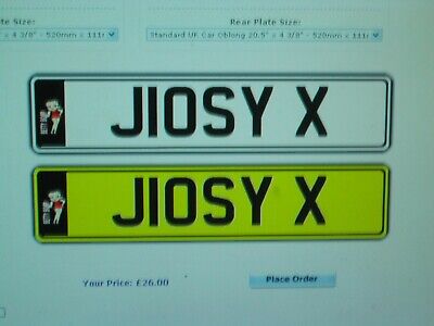 JOSY / JOSSY / JOSS NUMBER PLATE ON RETENTION CERTIFICATE-image