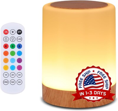 Lamparas De Mesa De Noche Con Puerto USB Lampara Para Escritorio Dormitorio Sala-image