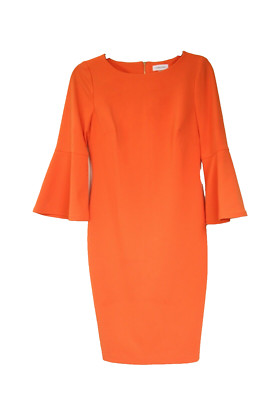Calvin Klein orange disco GOGO  dress size 4-image