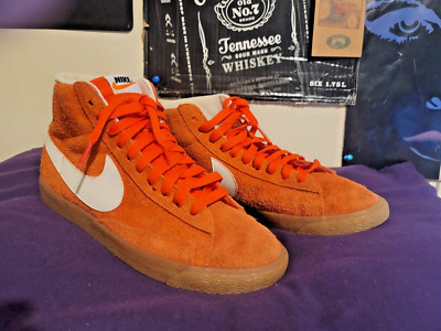 Nike Blazer Mid Suede Orange /Ivory/Gum 518171-801 Women’s Sz US 8.5   Free ship-image