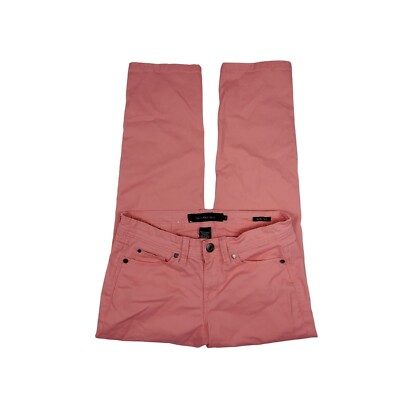 Calvin Klein Jeans Womens Jeans sz 4 Skinny crop Coral mid rise-image