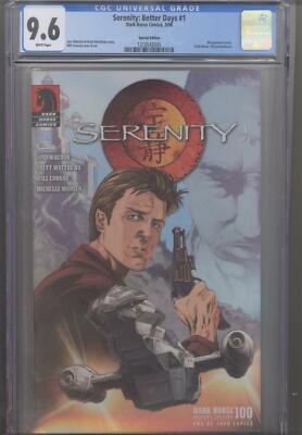 SERENITY 1 DH-100 CGC 9.6 SPECIAL EDITION 1/1000 JOSS WHEDON STORY WHITE PAGES-image