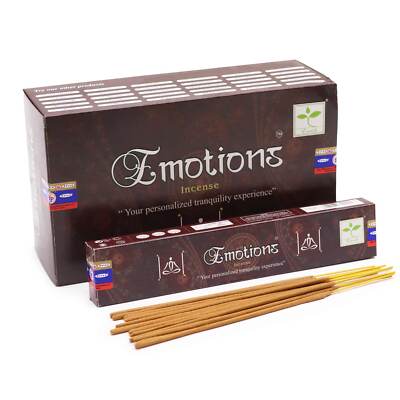 Satya Emotion Incense Sticks Joss Sticks Pack of 12X15g Each 180 Incense Sticks-image