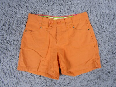 G.H. BASS & CO Shorts Womens 6 Orange Cargo  Bottoms 100% Cotton Mid Rise Summer-image