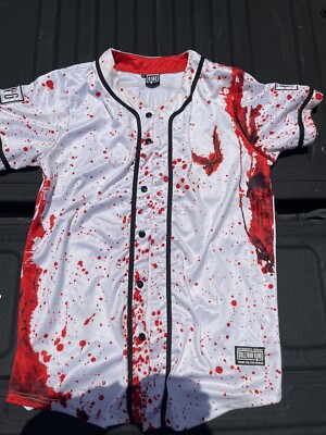 Sullivan King XX White Blood Splatter Thank You For Raging Jersey (XL)-image