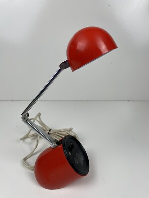 Mid Century Bright Orange-Red Prestigeline Folding Desk Lamp-image