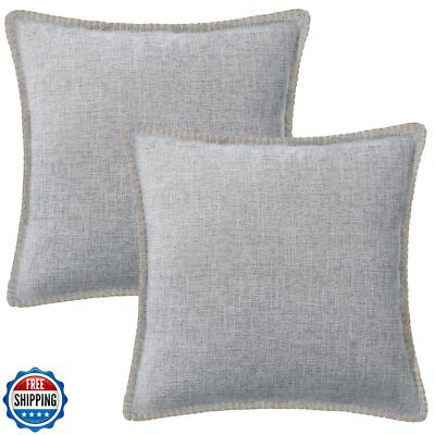 decorUhome Decorative Outdoor Throw Pillow Covers 26x26 Set of 2, Square Line-image