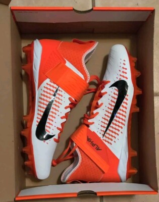 Nike Alpha Menace Pro 2 Mid Football Cleats Mens 13.5 Orange White BV3945-103-image