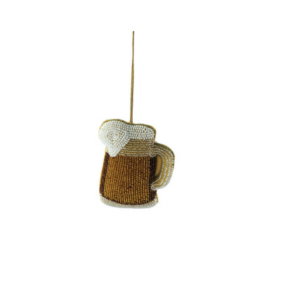 Creative Co-op Beer Glass Foam Ornament Bauble-image