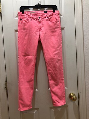 AG Adriano Goldschmied The Stevie Ankle Slim Straight Womens Blue Jeans Size 29R-image
