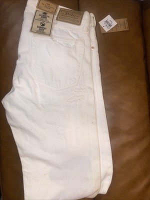 Ralph Lauren Men’s Sullivan Slim 30x32 /Brand New W Tags / Distressed All White-image