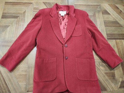 Jaeger Womens Burnt Orange Wool Blazer Jacket Size 10 US/12 UK-image