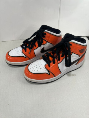 Nike Air Jordan 1 Mid SE GS Turf Orange Black White BQ6931-802 GS Size 4Y-image