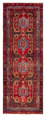 Vintage Hand-knotted Runner Rug 3'5
