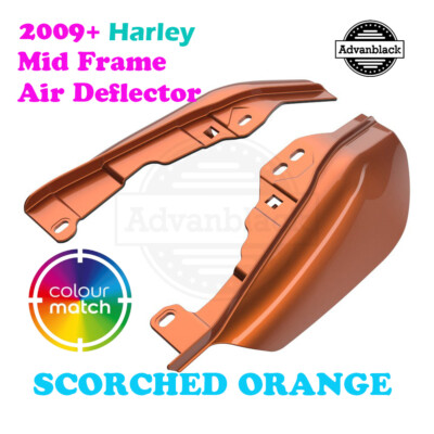 Scorched Orange Mid-Frame Air Deflector For 2009+ Harley FLHX Ultra Touring-image