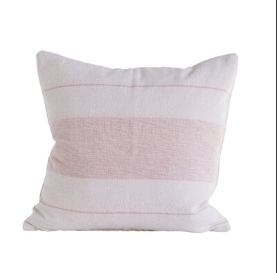 Pink Cotton Woven Throw Pillow-image