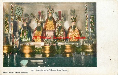 San Francisco Chinatown, Chinese Joss House Interior, Mitchell No 159-image