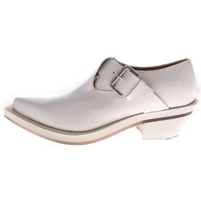 JOHN LAWRENCE SULLIVAN ION BELT HIGH HEEL LOAFER 0053841 WHITE Used 989977da49e0-image