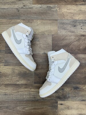 Size 8.5 - Jordan 1 Mid SE Craft White 2022-image