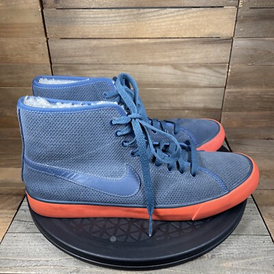 Nike Primo Court Womens Size 9.5 Mid Top Sneakers Blue Orange Lined Fur-image