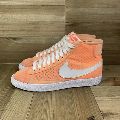 Nike Blazer Mid Women 7.5 Mesh Sunset Orange White Sneakers 579956-801-image