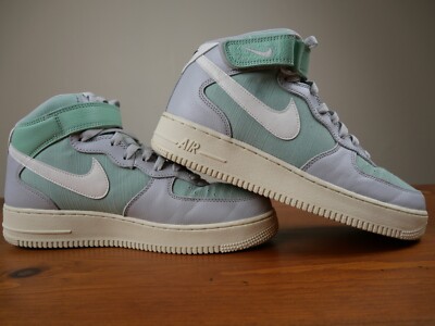 Nike Air Force 1 Mid '07 Grey Fog and Enamel Green DQ8766-002 Men - Size 9-image