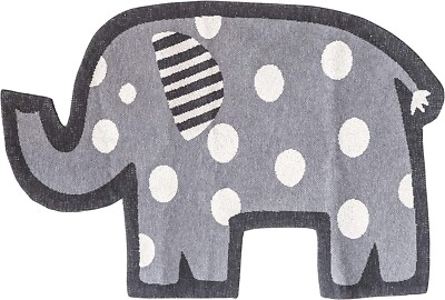 Creative Co-op - Cotton Knit Elephant Rug - DF0770-image
