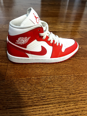Size 6 - Air Jordan 1 Mid Habanero Red W-image