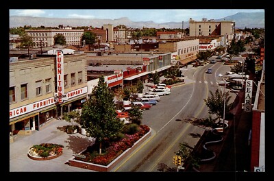 GRAND JUCTION COLORADO Main Street Eastward View Mt Garfield Grand Mesa Postcard-image