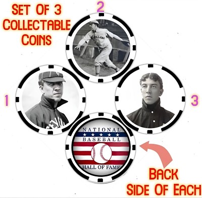 Addie Joss - COMMEMORATIVE POKER CHIPS/COINS SET-image