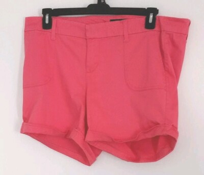 Torrid Orange Mid Rise Stretch Cuffed Shorts Women's Size 18 Pockets Pre-owned -image