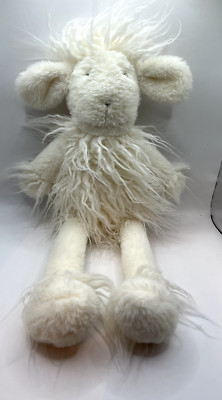 Creative Co-Op Shaggy White Sheep Plush Soft Toy Stuffed Animal-image