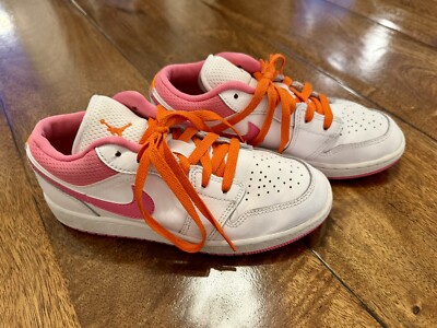 Nike Air Jordan 1 Pinksicle Pink Orange Sneakers Size 3.5 Youth/5 Women AWESOME!-image