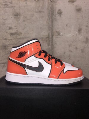 Size 6.5Y / 8W - Nike Air Jordan 1 Mid SE Turf Orange BQ6931-802 Brand New DS-image