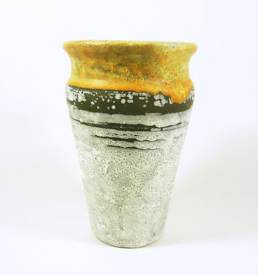 GORKA LIVIA, ORANGE & GREY RETRO VASE 7