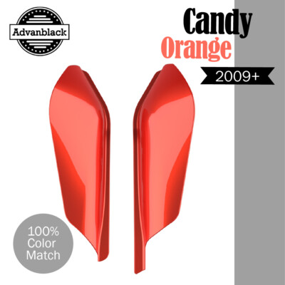 CANDY ORANGE For Harley Touring Mid Frame Air Deflectors Heat Shield Trim Covers-image