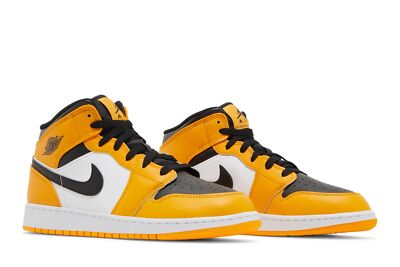 Nike Air Jordan 1 Mid GS Reverse Yellow Toe Mid-top Retro Sneakers 554725-701-image