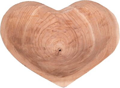 Creative Co-op Decorative Chinaberry Wood Heart Shaped Bowl Small, Gold -image