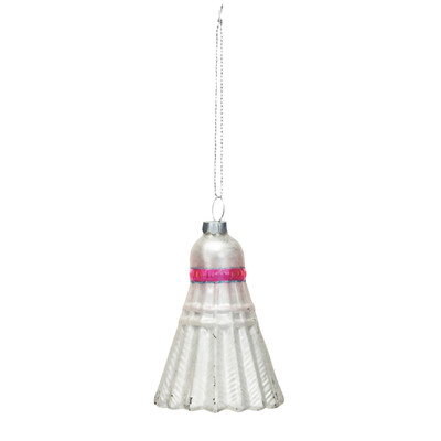 Creative Co-op Badminton Glass Ornament Bauble-image