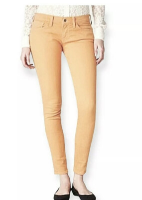 Lucky Brand Jeans Womens 8/32 Orange Charlie Skinny Ankle Cotton Stretch Denim-image