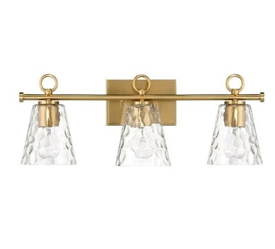 ** 3-Light Vanity Brushed Brass Creative Co-Op 24
