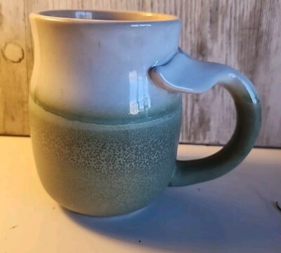 Creative Co-op stoneware mermaid/whales Tail handle brand new 16oz Mug-image