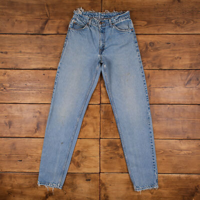 Vintage Levis 550 Jeans 29 x 35 Stonewash Tapered Blue Orange Tab Denim-image