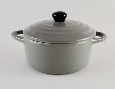 Creative CO-OP Mini Baker Dish, Stoneware, Gray w/Lid 4.5