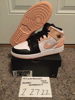 DS 2021 Nike Air Jordan Retro 1 Mid Arctic Orange Grade School Sz 6.5Y-image