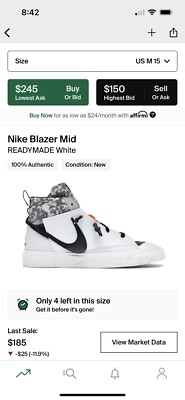 Size 15 - Nike Blazer Mid x Readymade White Camo 2021-image