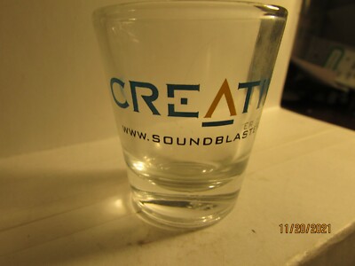 Creative Labs -  WWW. Soundblaster.com- LOGO on Shotglass- new-image