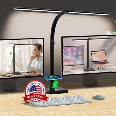 Lampara LED Lamparas De Mesa Para Oficina y Cuarto Luz Escritorio Estudiar NUEVO-image