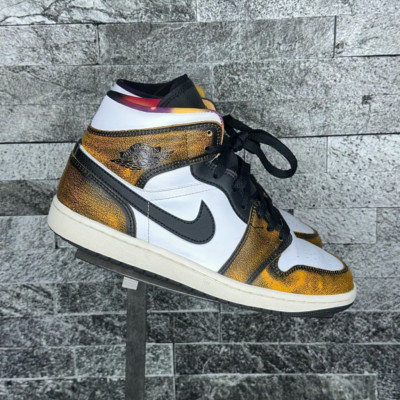Jordan 1 Mid SE Orange Wear Away - 8-image