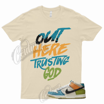 TG T Shirt to Match Dunk Mid Pale Ivory Mineral Teal Moss Alpha Orange Gold 1-image